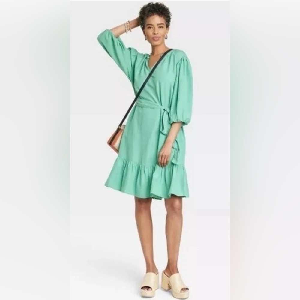 Knox Rose Women’s Ruffle Pullover Knee Length Dress Size XS